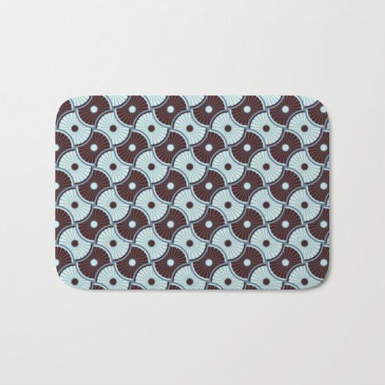 Brawn blue pattern 5 Bath Mat