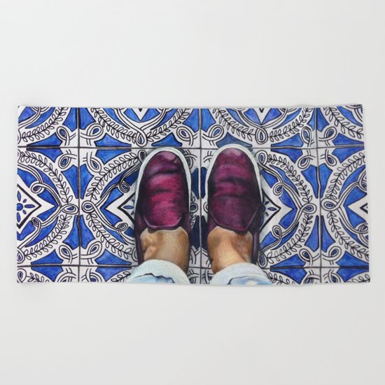 Art Beneath Our Feet - Ancona, Italy Beach Towel