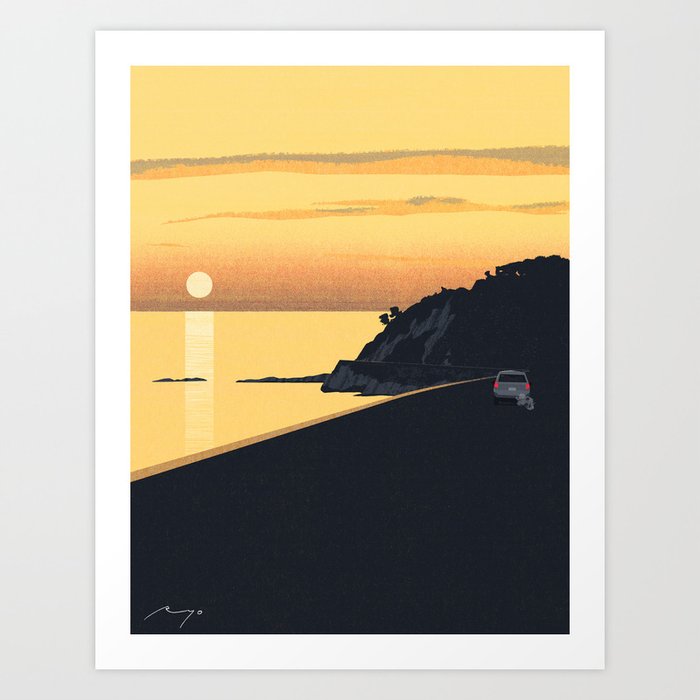 Sunrise Drive (2023) Art Print