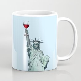 Statue of Liberty With Glass of Red Wine - New York Coffee Mug
