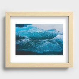 the blue iceberg, Ice lagoon, Iceland Recessed Framed Print