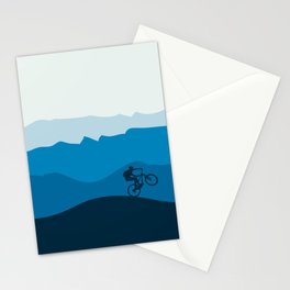 MTB Mountain Bike Cycling the Mountains Stationery Card