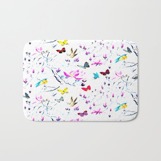 Butterflies Forest Bath Mat