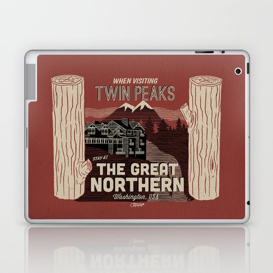 the Great Northern Hotel (Faux Canvas - rust) Laptop & iPad Skin
