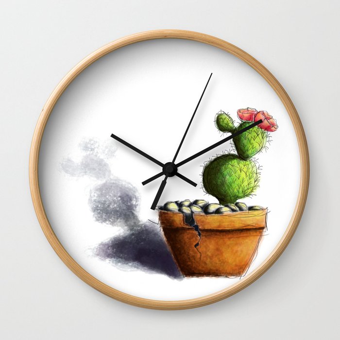 Terracotta Pot Wall Clock