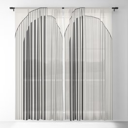 Abstract Arch Sheer Curtain