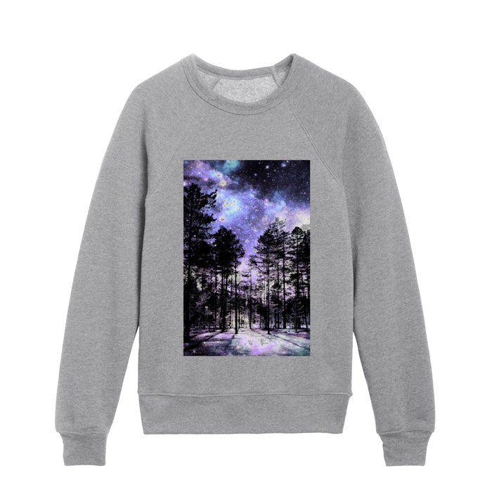 One Magical Night periwinkle blue purple Kids Crewneck