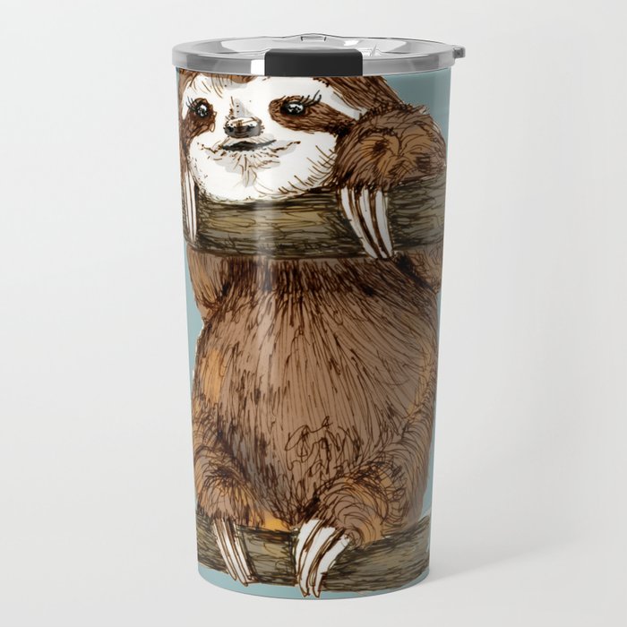 Sloth with Bow Travel Mug