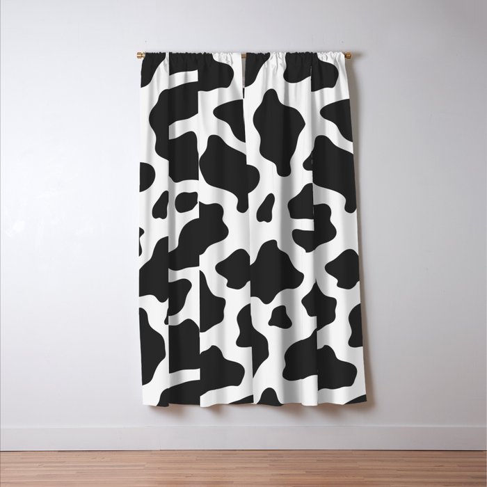 Black And White Cow Print Blackout Curtain By Avenie Society6