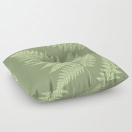 Dark olive fern Floor Pillow