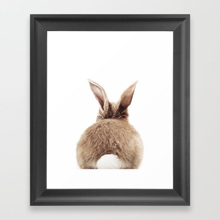 Bunny Back Framed Art Print