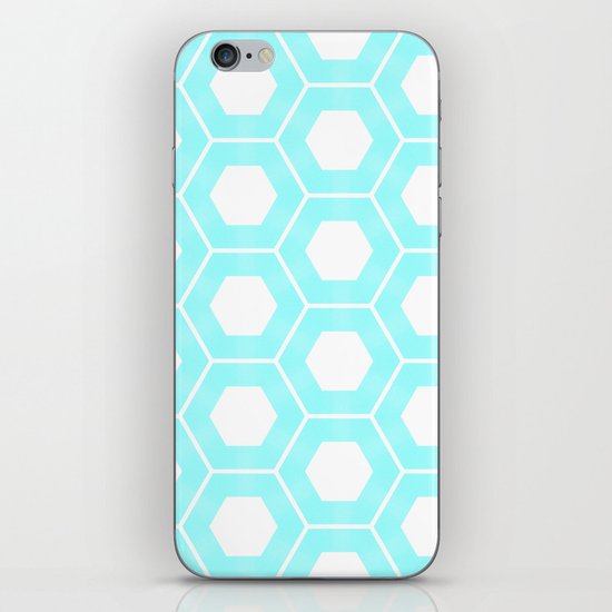 Nieuwland Powder Blue Hexagons Pattern iPhone & iPod Skin