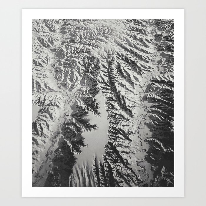 Mountain Topography Art Print