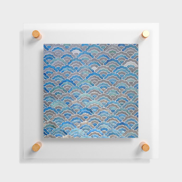 Blue Ripple Floating Acrylic Print
