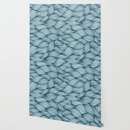 Blue Leaves Abstract Wallpaper