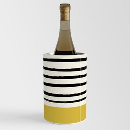 Mustard Yellow & Stripes Wine Chiller