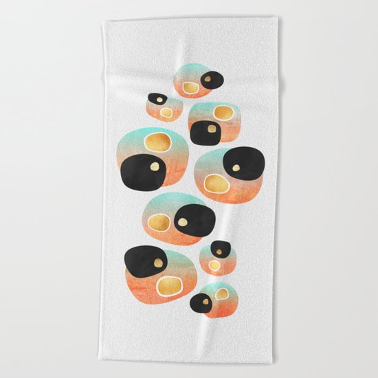 Tropical Pebbles Beach Towel