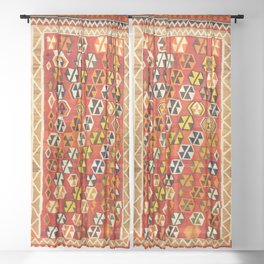 Shiraz Vintage Kilim Print Sheer Curtain