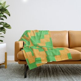 Yellow and Green Throw Blanket
