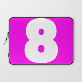8 (White & Magenta Number) Laptop Sleeve