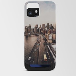 New York City | NYC Skyline and Brooklyn Bridge | Film Style Photography iPhone Card Case