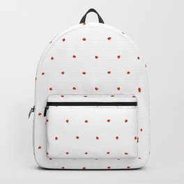 white little strawberry pattern Backpack
