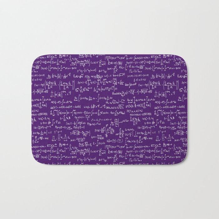 Math Equations // Purple Bath Mat