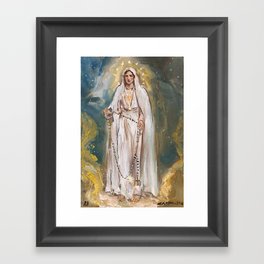 Our Lady of the Holy Rosary of Fatima  Framed Art Print