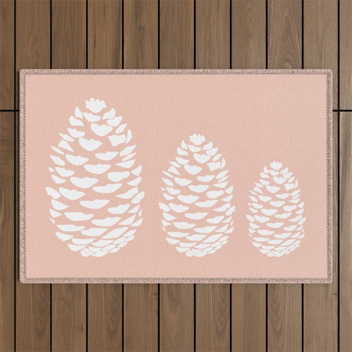 Pinecones (Graze Pink) Outdoor Rug