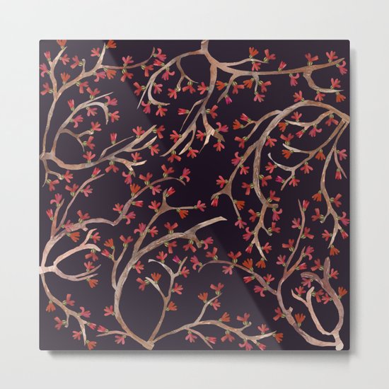 Shrub at night Metal Print