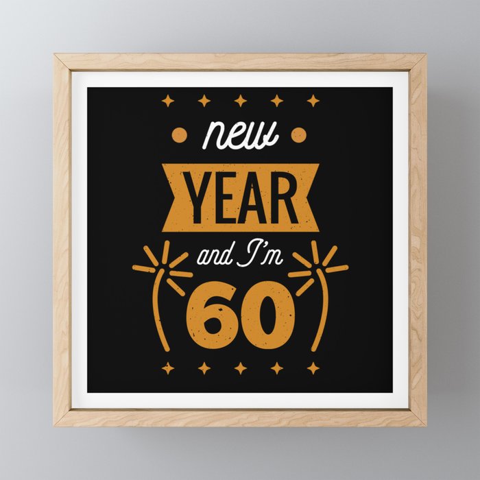 Birth 2022 New Year And 60 Framed Mini Art Print