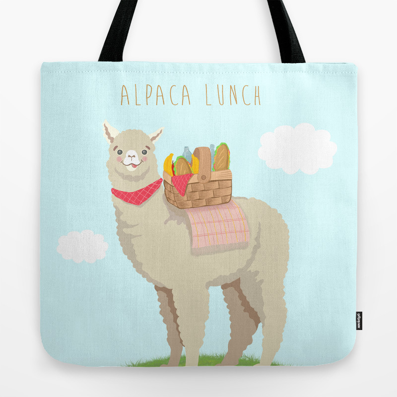 llama lunch tote