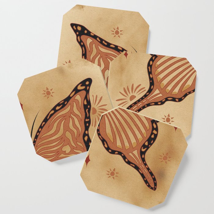 Rustic Butterfly Coaster