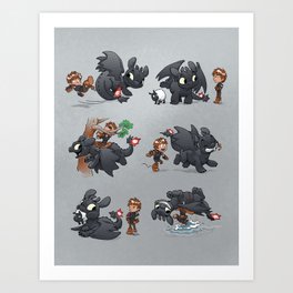 How Not to Train Your Dragon Art Print