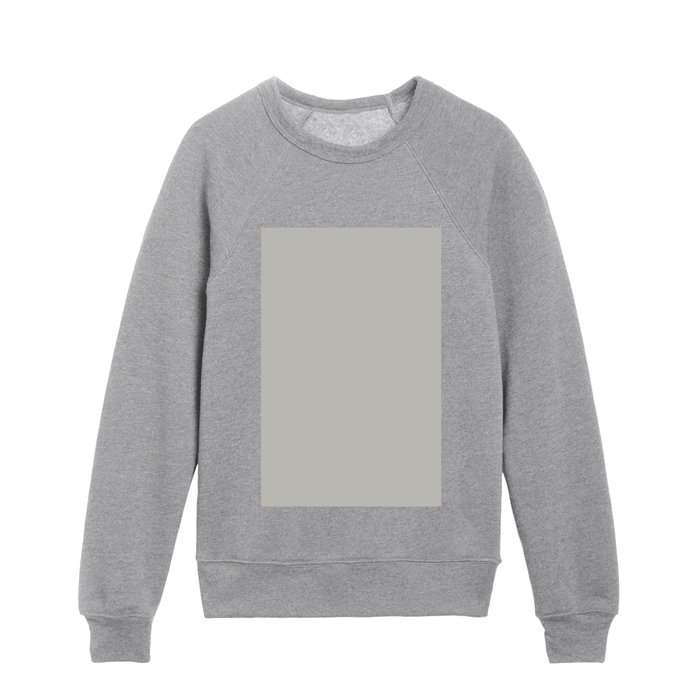 Neutral Light French Gray Solid Color Kids Crewneck
