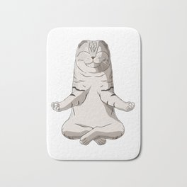 Meditating Scottish Fold Cat Bath Mat | Scottishfold, Animalshelter, Scotland, Gift, Animallover, Scottish, Cute, Drawing, Animal, Cat 