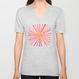 Sunshine – Pink V Neck T Shirt