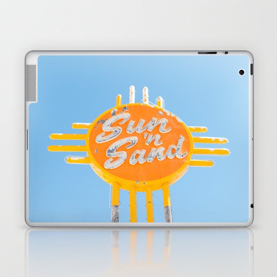 Sun 'n Sand - Vintage Sign Travel Photography Laptop & iPad Skin
