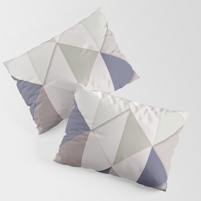 Triangles and Squares Pillow Sham