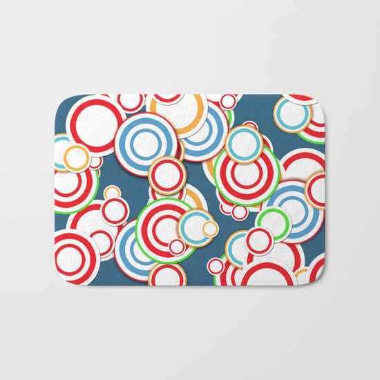 Pattern circle top Bath Mat