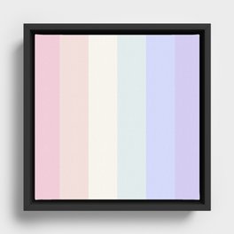 Pastel Elegant Natural Rainbow Color Palette Framed Canvas