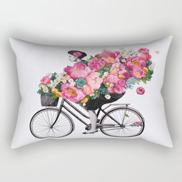 floral bicycle Rectangular Pillow