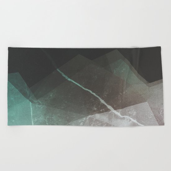 Marble Teal Layers Beach Towel