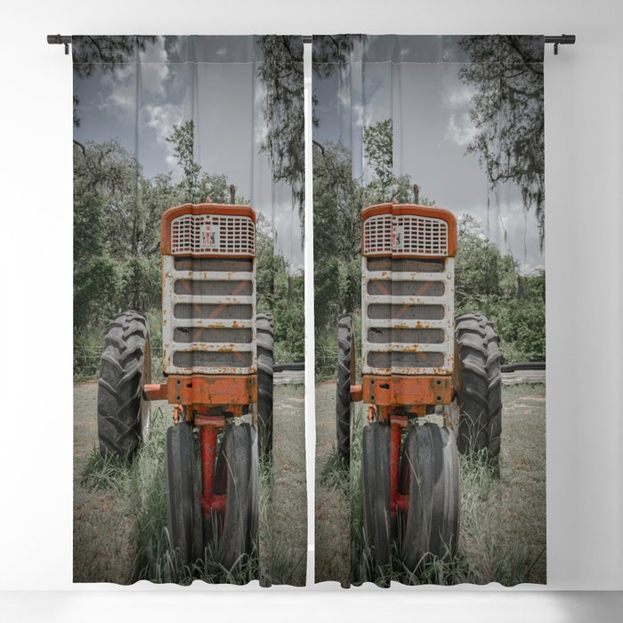 IH Farmall Red Tractor Front View 560 Rusty  Blackout Curtain