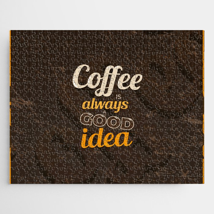 Coffee is Always a Good Idea, Vintage Illustration Jigsaw Puzzle