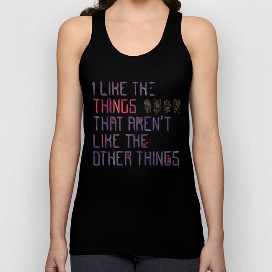 The Things I Like Unisex Tank Top