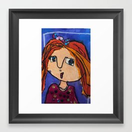 Side Eye Girl Framed Art Print