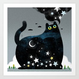 Night Cat Art Print