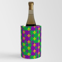 Mardi Gras Fleur-de-Lis Pattern Wine Chiller