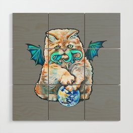 "The Whole World in His Paws" Wood Wall Art